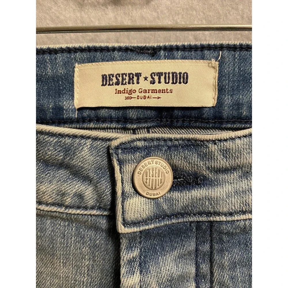 Desert Studio Jeans Womens 30 Blue Stretch Skinny Denim Distress Paint‎ Dubai - Picture 2 of 16